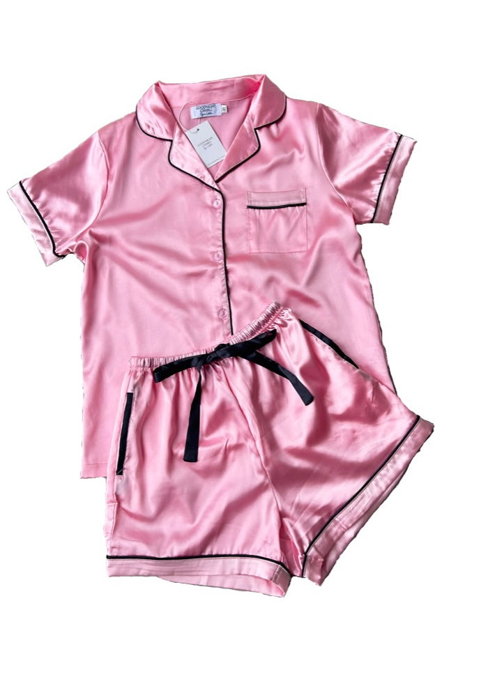 Women’s satin short set - Pink